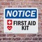 Signmission First Aid Kit, 10 in W x Rectangle, Aluminum OS-2PACK-NS-A-710-L-12749 - alternate 3